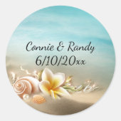 Beach Destination Wedding Sticker (Voorkant)