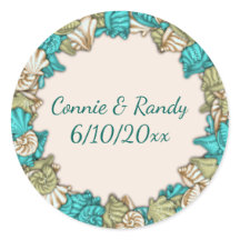 Beach Destination Wedding Sticker