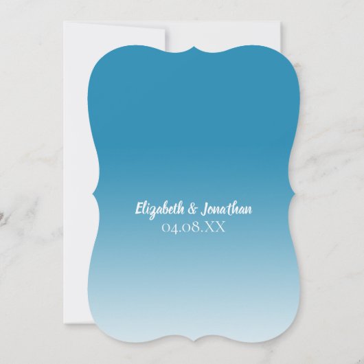 Beach Destination Wedding String Lights Kaart (Achterkant)