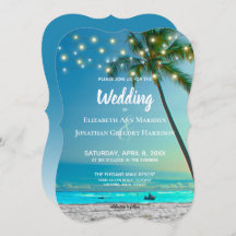 Beach Destination Wedding String Lights