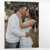 Beach Destination Wedding Tri-voudige Uitnodiging (Binnenzijde eerst)