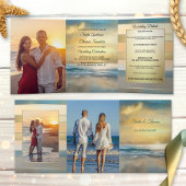 Beach Destination Wedding Tri-voudige Uitnodiging