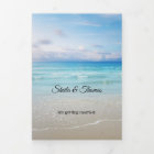 Beach Destination Wedding Tri-voudige Uitnodiging