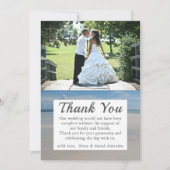 Beach Destination Weduwfoto Hartelijk dank kaarten (Voorkant)