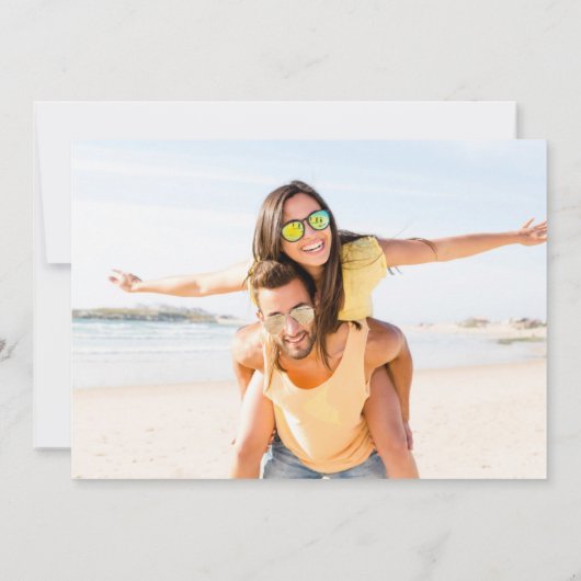 Beach Destination Weduwfoto Save the Date (Achterkant)