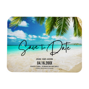 Beach Destination Weduwfoto Save the Date Magn Magneet