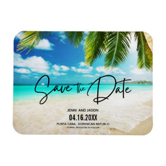 Beach Destination Weduwfoto Save the Date Magn Magneet