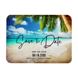 Beach Destination Weduwfoto Save the Date Magneet