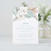 Beach Destination Winter Wedding | Details RSVP Kaartje (Staand voorkant)