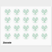 Beach Dingen Green Waterverf Moderne Partij Favor Ronde Sticker (Vel)