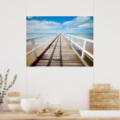 Beach Dock Ocean Print Poster Art Wall (Keuken)