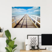 Beach Dock Ocean Print Poster Art Wall (Thuiskantoor)
