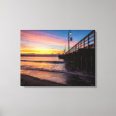 Beach Dock Scene Verpakt Canvas Afdruk (Voorkant)