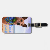 Beach Dog Bagagelabel (Voorkant horizontaal)