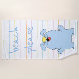 Beach Dog Blue "Beach Please" Strandlaken