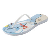 Beach Dog Blue Waves "Beach Please" Teenslippers (Schuin)
