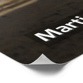 Beach Dog op zonsondergang Poster (Hoek)