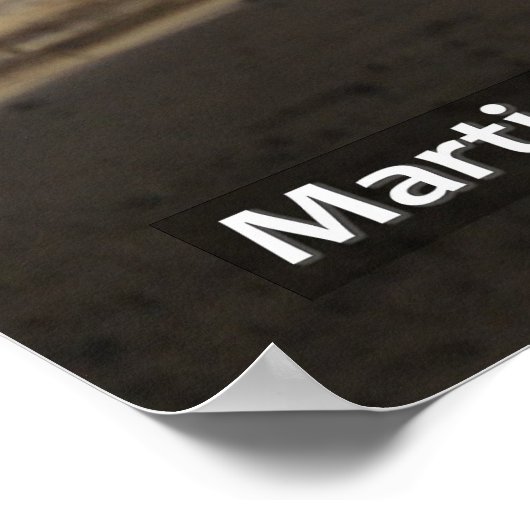 Beach Dog op zonsondergang Poster (Hoek)