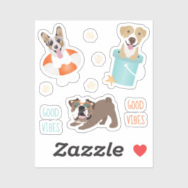 Beach Dogs Good Vibes Sticker