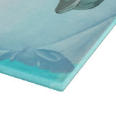 Beach Dolphins Waterverf Art Snijplank (Hoek)