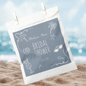 Beach Doodle Illustrations Bridal Shower Bedankzakje