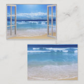 Beach door een venster visitekaartje (Voorkant / Achterkant)