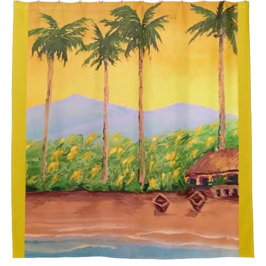 Beach Douchegordijn (Voorkant)