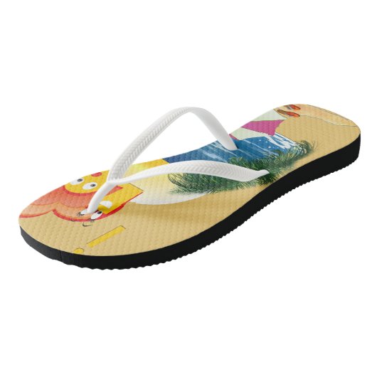 Beach draag teenslippers (Schuin)