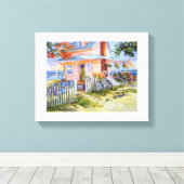 Beach Dream Cottage 14x11 & Border Canvas Print (Insitu (Houten vloer))