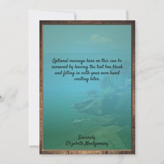 Beach Dream Dank u wel 0026 Bedankkaart (Achterkant)