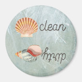 Beach Dream Summer Rental Zee Shell Dishwasher Magneet (Voorkant)