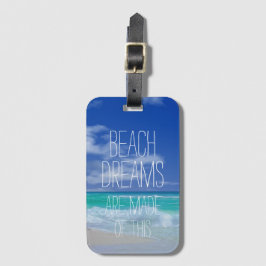 Beach Dreams Bag Label met ID Insert Bagagelabel