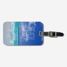 Beach Dreams Bag Label met ID Insert