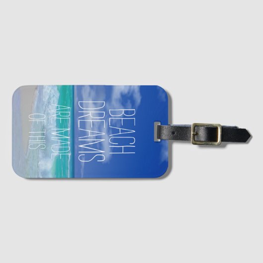 Beach Dreams Bag Label met ID Insert Bagagelabel (Voorkant (horizontaal))