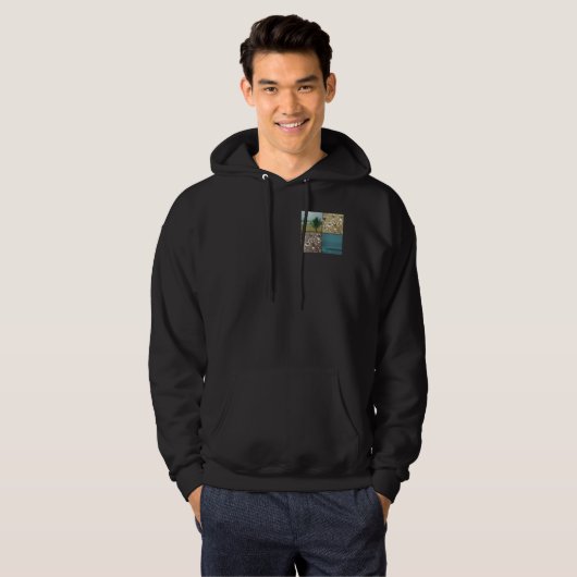 Beach Dreams Mannen mouwloze fleece rits hoodie (Voorkant volledig)