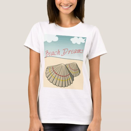 Beach Dreams Seashells Bella Flowy Crop Tanktop (Voorkant)