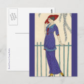 Beach Dress van George Barbier Briefkaart (Voorkant / Achterkant)