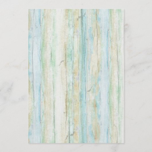 Beach Driftwood Ocean Coastal Seashore Weddenschap Menu (Achterkant)