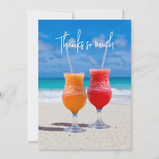 Beach Drinken Dank je Kaart (Voorkant)