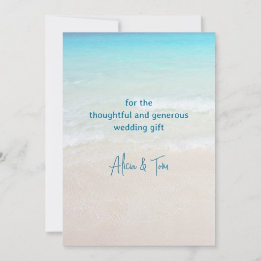 Beach Drinken Dank je Kaart (Achterkant)