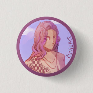 Beach dude anime ronde button 3,2 cm