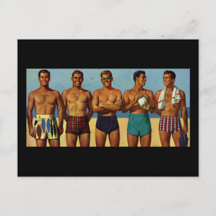 Beach Dudes uit de jaren '50 Briefkaart