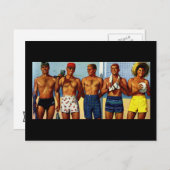 Beach Dudes uit de jaren '50 Briefkaart (Voorkant / Achterkant)