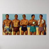 Beach Dudes uit de jaren '50 Poster (Voorkant)