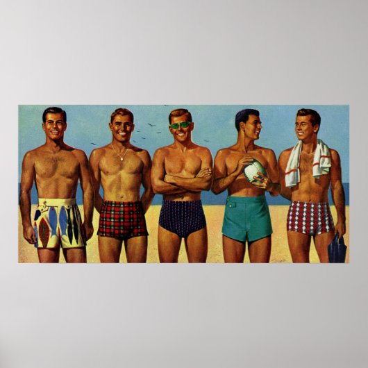 Beach Dudes uit de jaren '50 Poster (Voorkant)