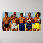 Beach Dudes uit de jaren '50 Poster (Voorkant)