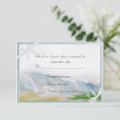 Beach Dune Romance RSVP Respons Kaart (Staand voorkant)
