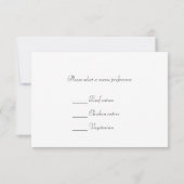 Beach Dune Romance RSVP Respons Kaart (Achterkant)