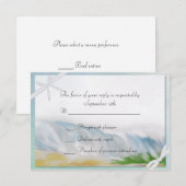 Beach Dune Romance RSVP Respons Kaart (Voorkant / Achterkant)