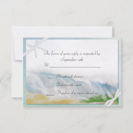 Beach Dune Romance RSVP Respons Kaart